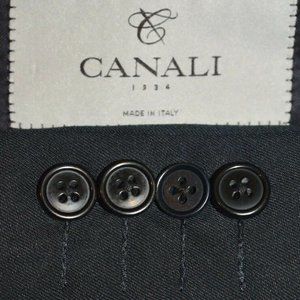 48R Canali 1934 Current Solid Black SHORT blazer